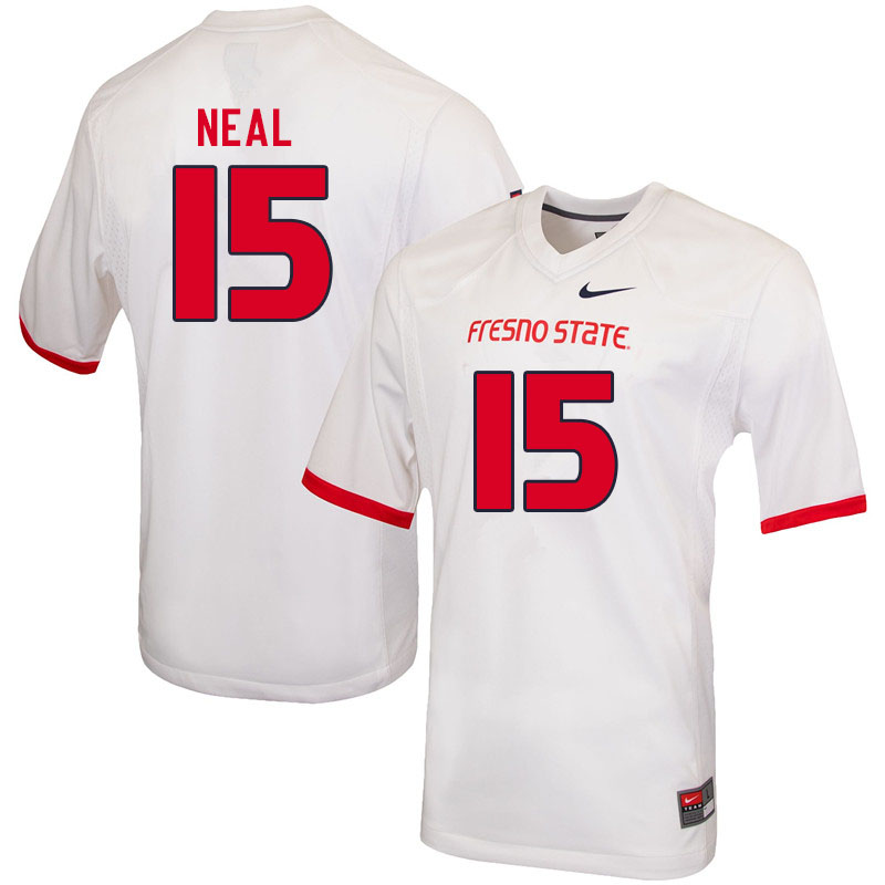 Men #15 Julian Neal Fresno State Bulldogs College Football Jerseys Sale-White